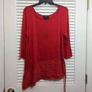 St. John 3/4 Sleeve Asymmetrical Top NWT